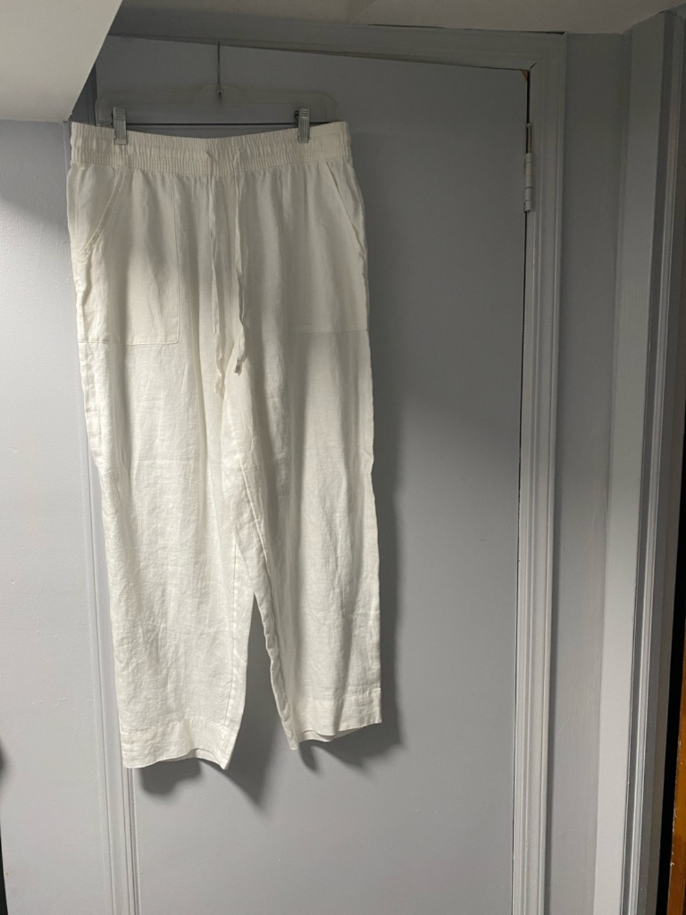 Ladies Casual Drawstring linen pants